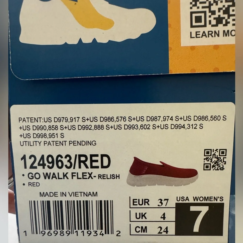 Skechers Performance Go Walk Joy Slip-On Walking Sneakers, Red, Size 7, NWT - Picture 9 of 11